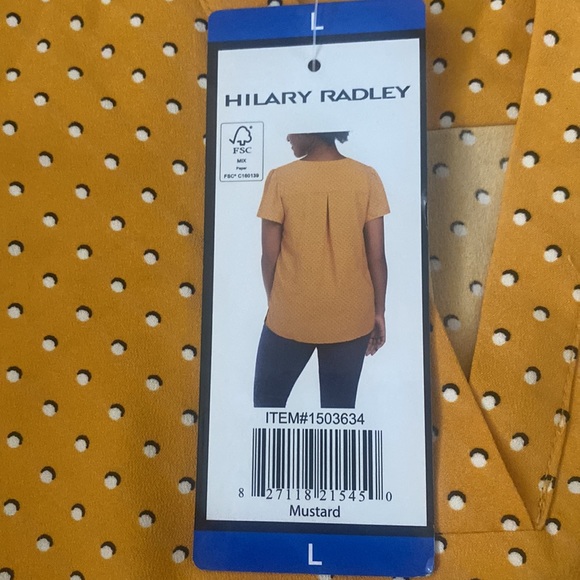 NWT Hilary Radley Ladies Printed Blouse - Picture 3 of 5